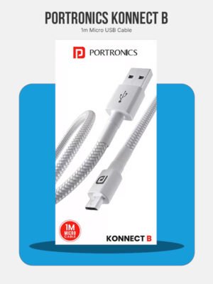 Portronics Type A To Type C Konnect B High Speed Cable – 1 m, White, 1 pc