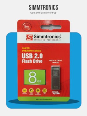 Silver Stick Simmtronics 8 GB USB Flash Drive with Metal Body